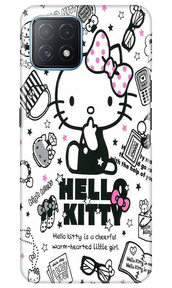 Hello Kitty Mobile Back Case for Oppo A73 5G (Design - 361)