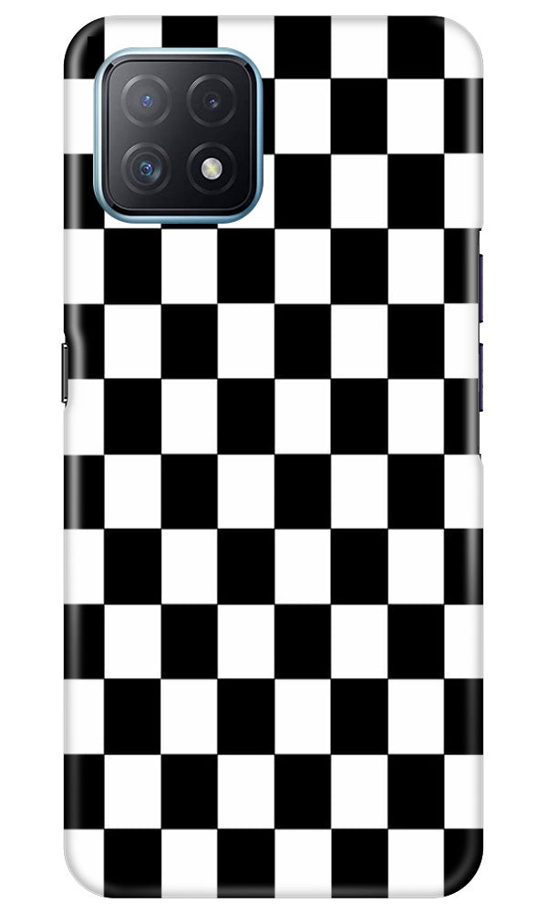 Black White Boxes Mobile Back Case for Oppo A73 5G (Design - 372)