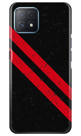 Black Red Pattern Mobile Back Case for Oppo A73 5G (Design - 373)