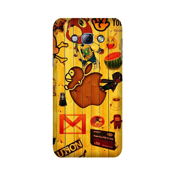 Wooden Texture Mobile Back Case for Galaxy A8 (2015)  (Design - 367)