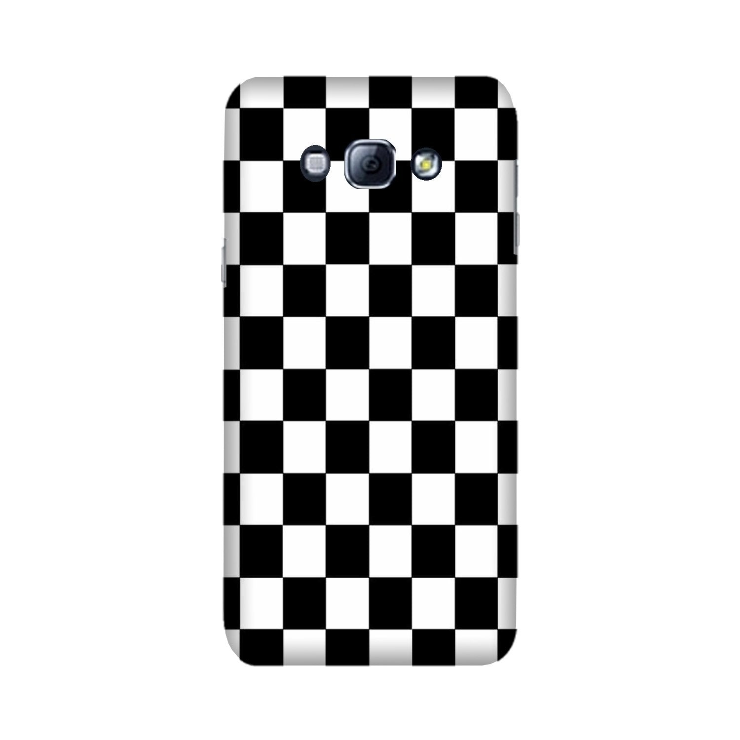 Black White Boxes Mobile Back Case for Galaxy A8 (2015)  (Design - 372)