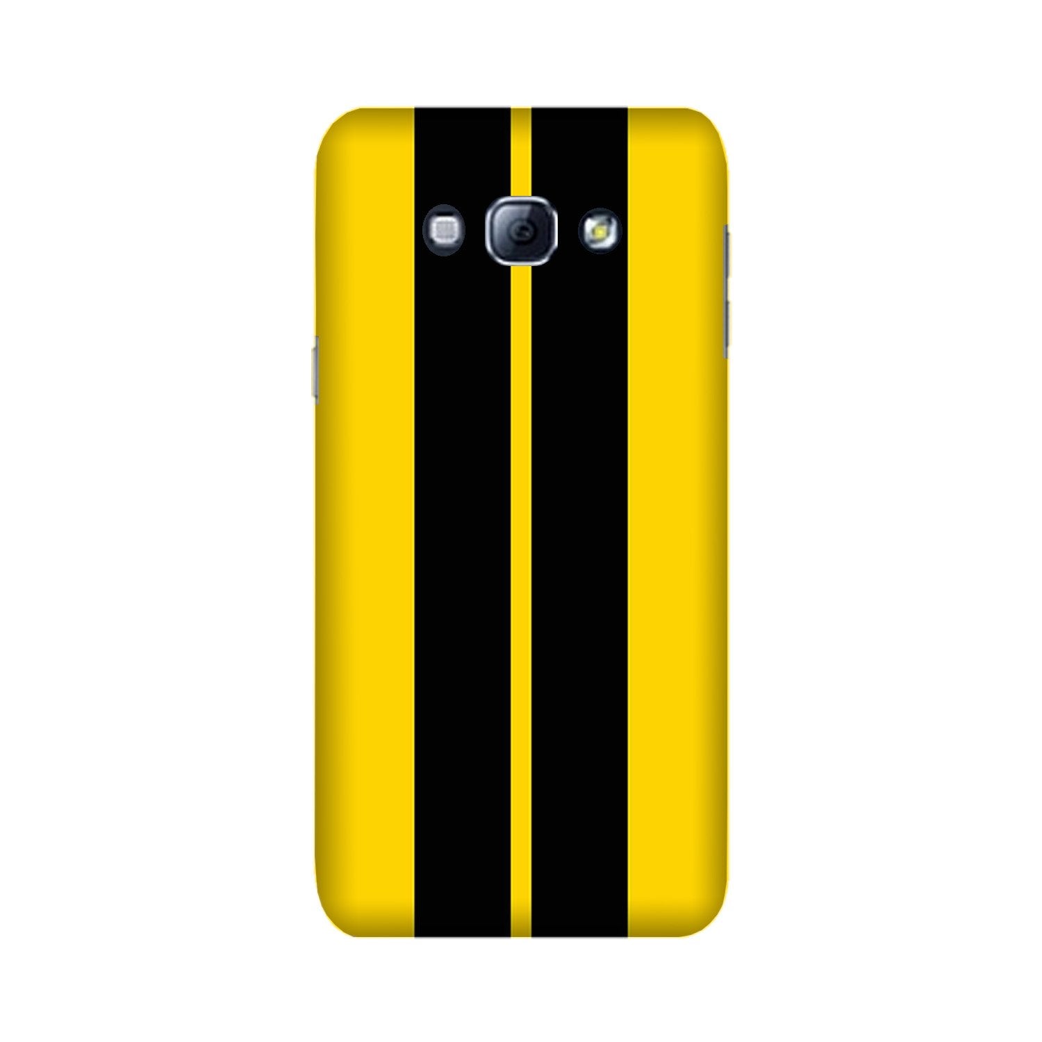 Black Yellow Pattern Mobile Back Case for Galaxy A8 (2015)  (Design - 377)