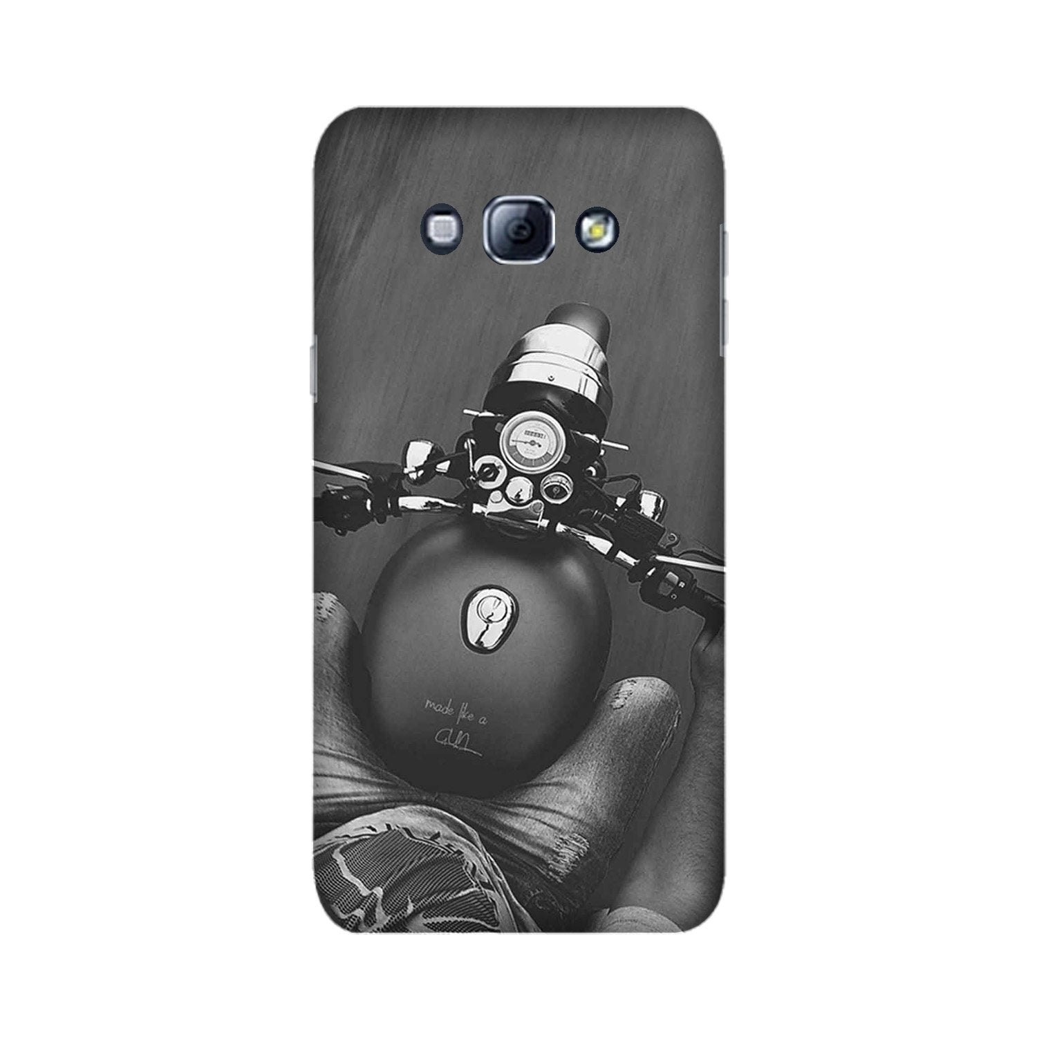 Royal Enfield Mobile Back Case for Galaxy A8 (2015)  (Design - 382)