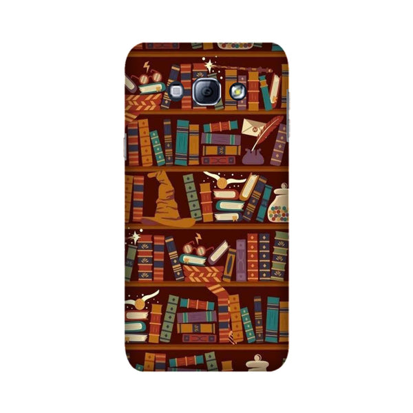 Book Shelf Mobile Back Case for Galaxy A8 (2015)  (Design - 390)