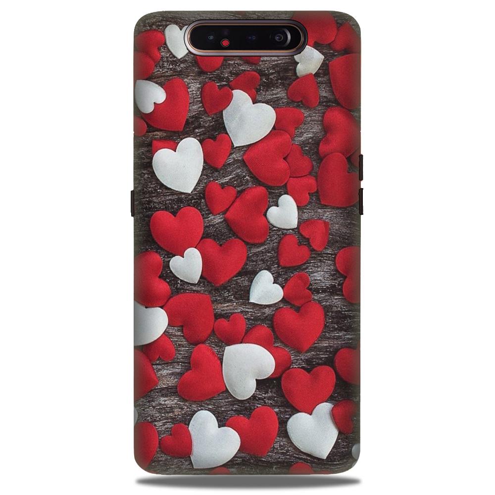 Red White Hearts Case for Samsung Galaxy A90  (Design - 105)