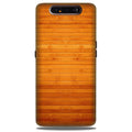 Wooden Look Case for Samsung Galaxy A80  (Design - 111)