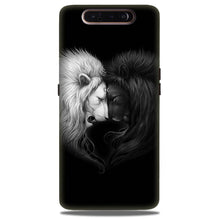 Dark White Lion Case for Samsung Galaxy A80  (Design - 140)