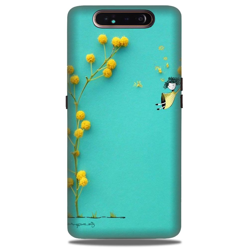 Flowers Girl Case for Samsung Galaxy A80 (Design No. 216)