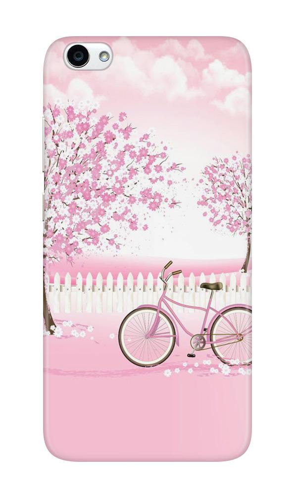 Pink Flowers Cycle Case for Oppo A71  (Design - 102)