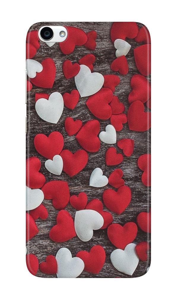 Red White Hearts Case for Oppo A71  (Design - 105)