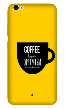 Coffee Optimism Mobile Back Case for Oppo A83  (Design - 353)