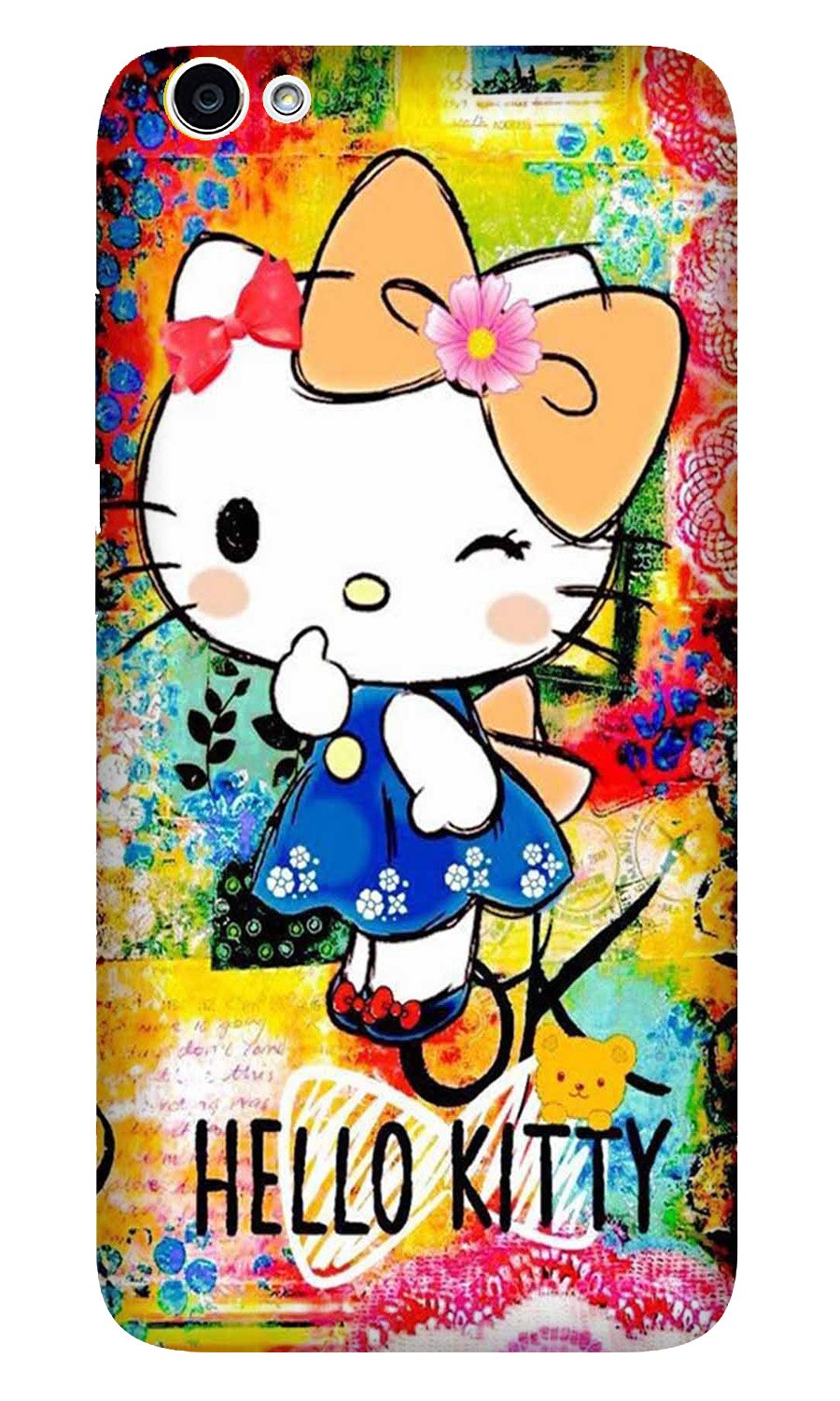 Hello Kitty Mobile Back Case for Oppo A83  (Design - 362)