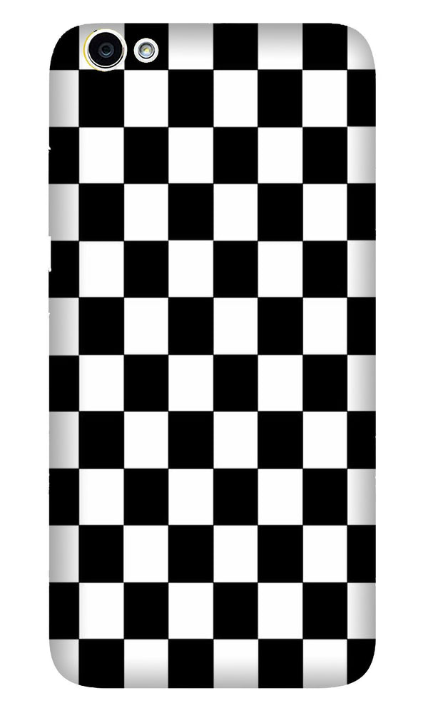 Black White Boxes Mobile Back Case for Oppo A71 (Design - 372)