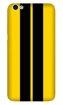 Black Yellow Pattern Mobile Back Case for Vivo Y71 (Design - 377)