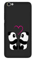 Panda Love Mobile Back Case for Vivo V5/ V5s (Design - 398)