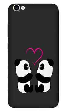 Panda Love Mobile Back Case for Vivo V5/ V5s (Design - 398)