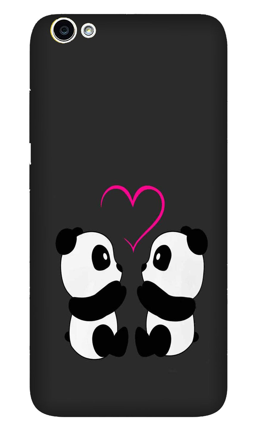 Panda Love Mobile Back Case for Vivo V5 Plus (Design - 398)