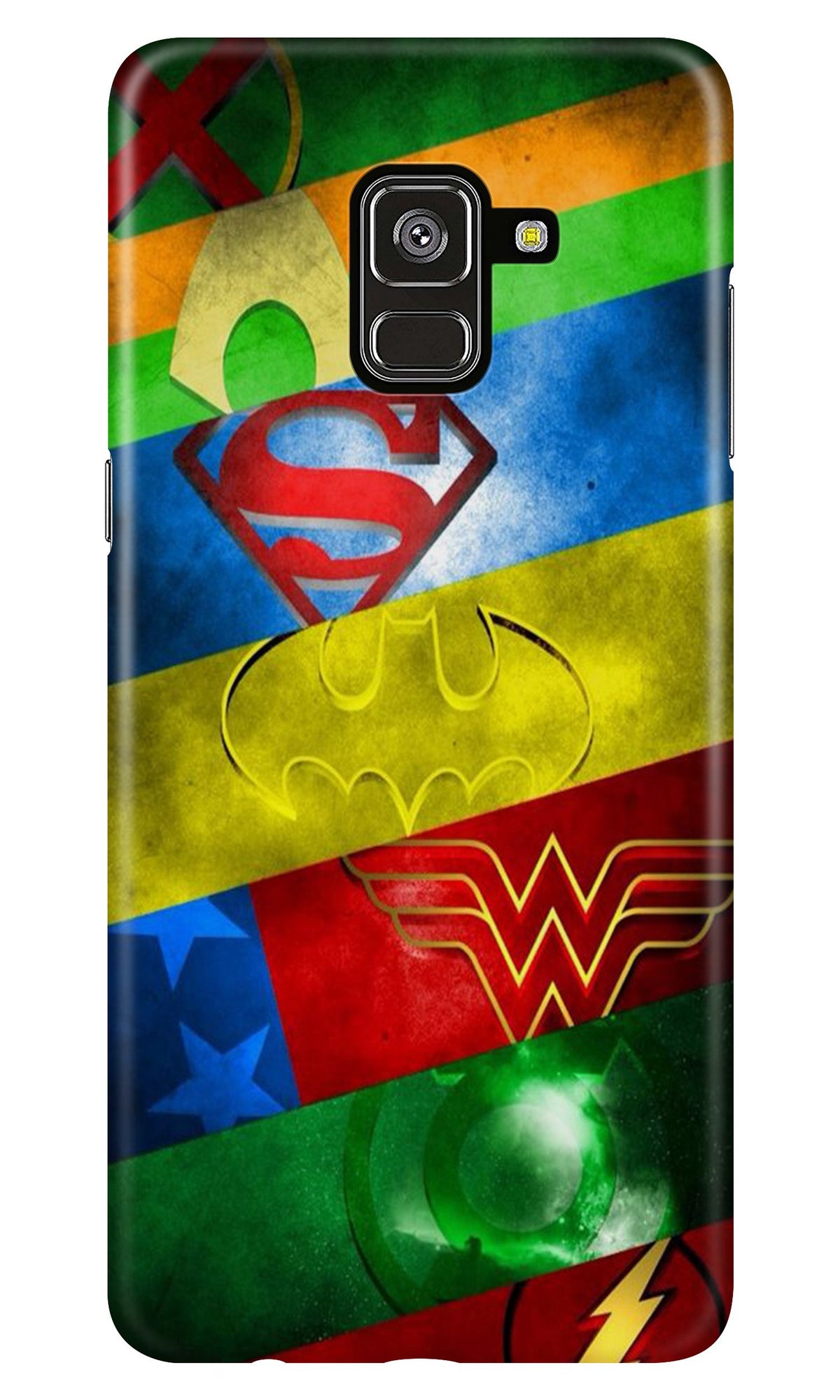 Superheros Logo Case for Samsung Galaxy A8 Plus (Design No. 251)