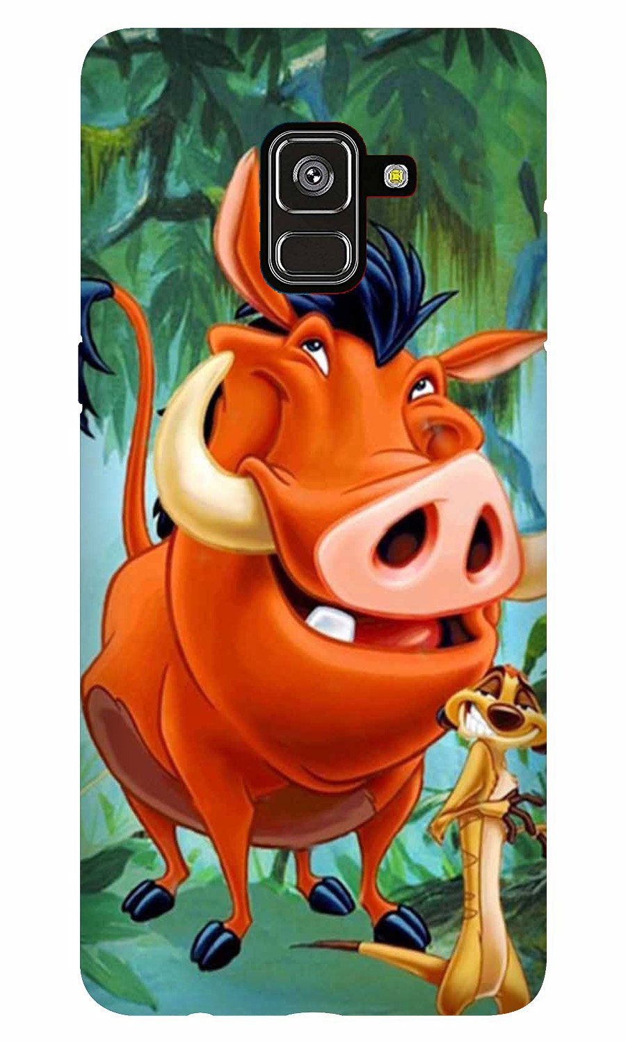 Timon and Pumbaa Mobile Back Case for Galaxy A8 Plus   (Design - 305)