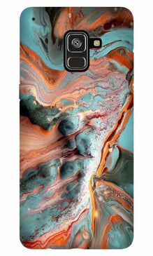 Marble Texture Mobile Back Case for Galaxy A5 (2018) (Design - 309)