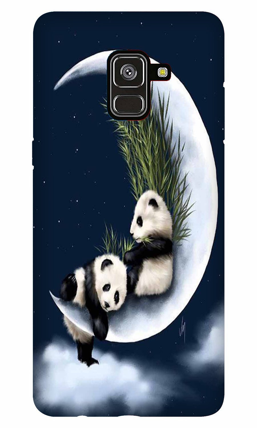 Panda Moon Mobile Back Case for Galaxy J6 / On6   (Design - 318)