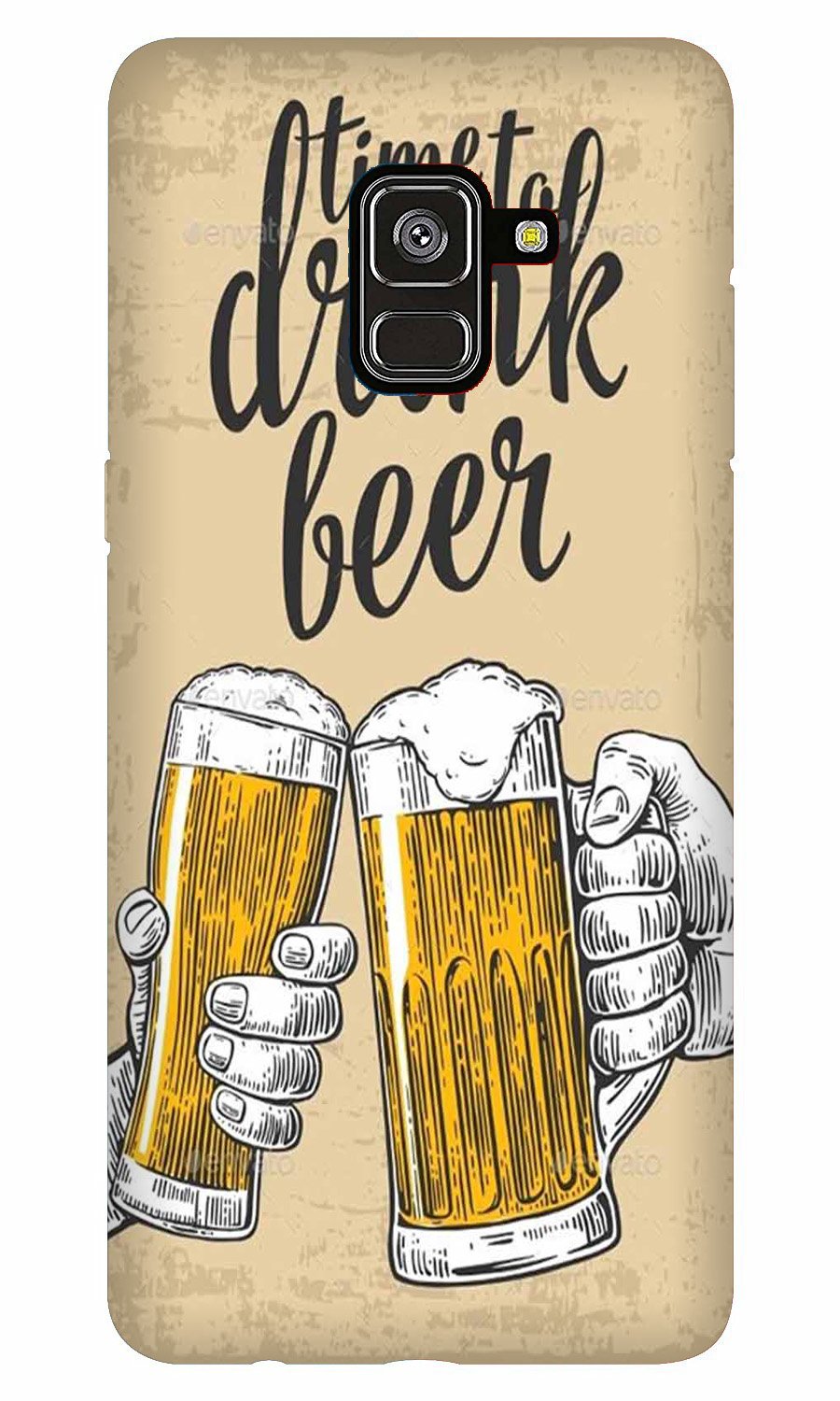 Drink Beer Mobile Back Case for Galaxy A8 Plus (Design - 328)