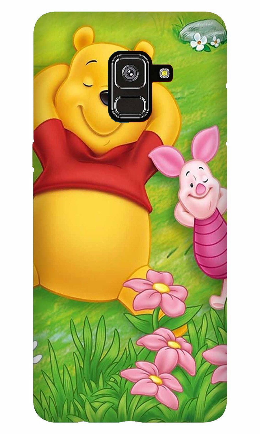 Winnie The Pooh Mobile Back Case for Galaxy A8 Plus   (Design - 348)