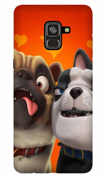 Dog Puppy Mobile Back Case for Galaxy A8 Plus   (Design - 350)