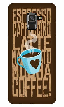 Love Coffee Mobile Back Case for Galaxy A5 (2018) (Design - 351)