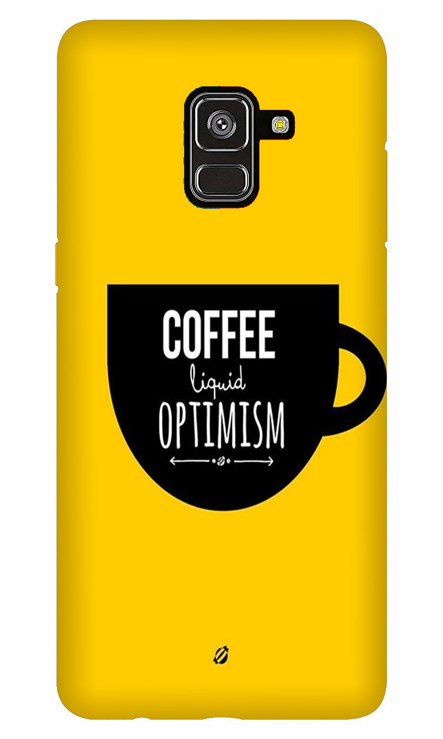 Coffee Optimism Mobile Back Case for Galaxy A5 (2018) (Design - 353)