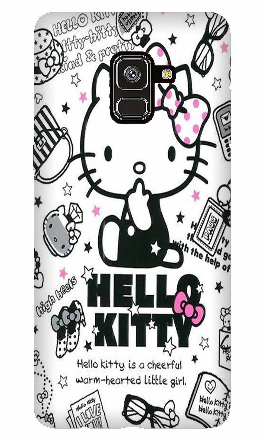Hello Kitty Mobile Back Case for Galaxy A8 Plus   (Design - 361)