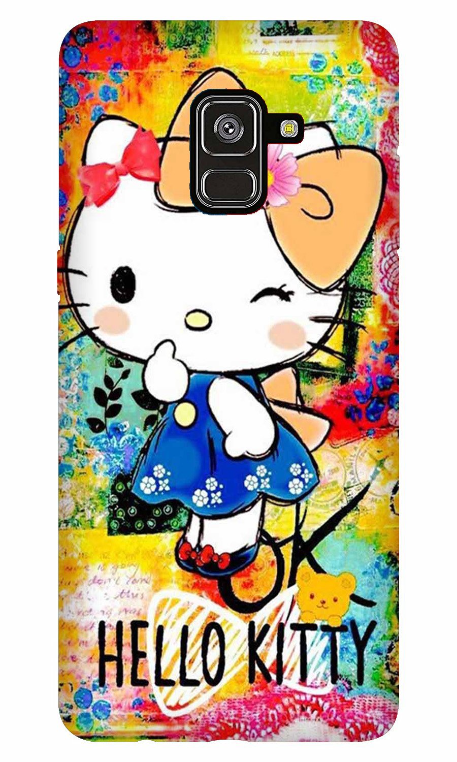 Hello Kitty Mobile Back Case for Galaxy A5 (2018) (Design - 362)