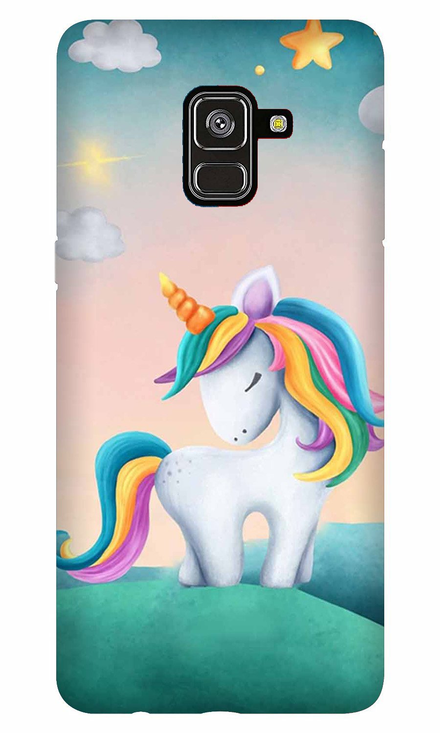 Unicorn Mobile Back Case for Galaxy A5 (2018) (Design - 366)