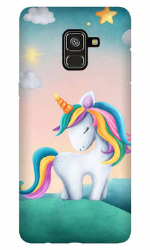 Unicorn Mobile Back Case for Galaxy A5 (2018) (Design - 366)