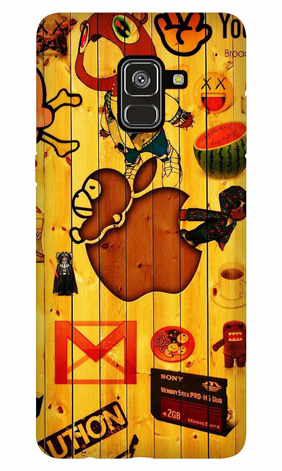 Wooden Texture Mobile Back Case for Galaxy A8 Plus   (Design - 367)