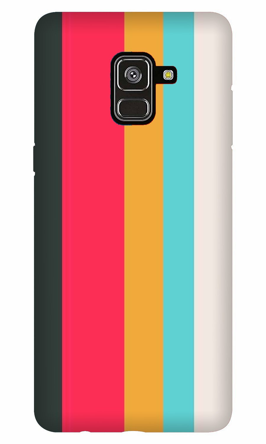 Color Pattern Mobile Back Case for Galaxy A8 Plus   (Design - 369)