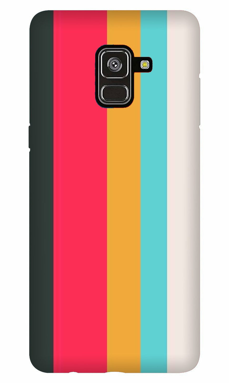 Color Pattern Mobile Back Case for Galaxy A5 (2018) (Design - 369)