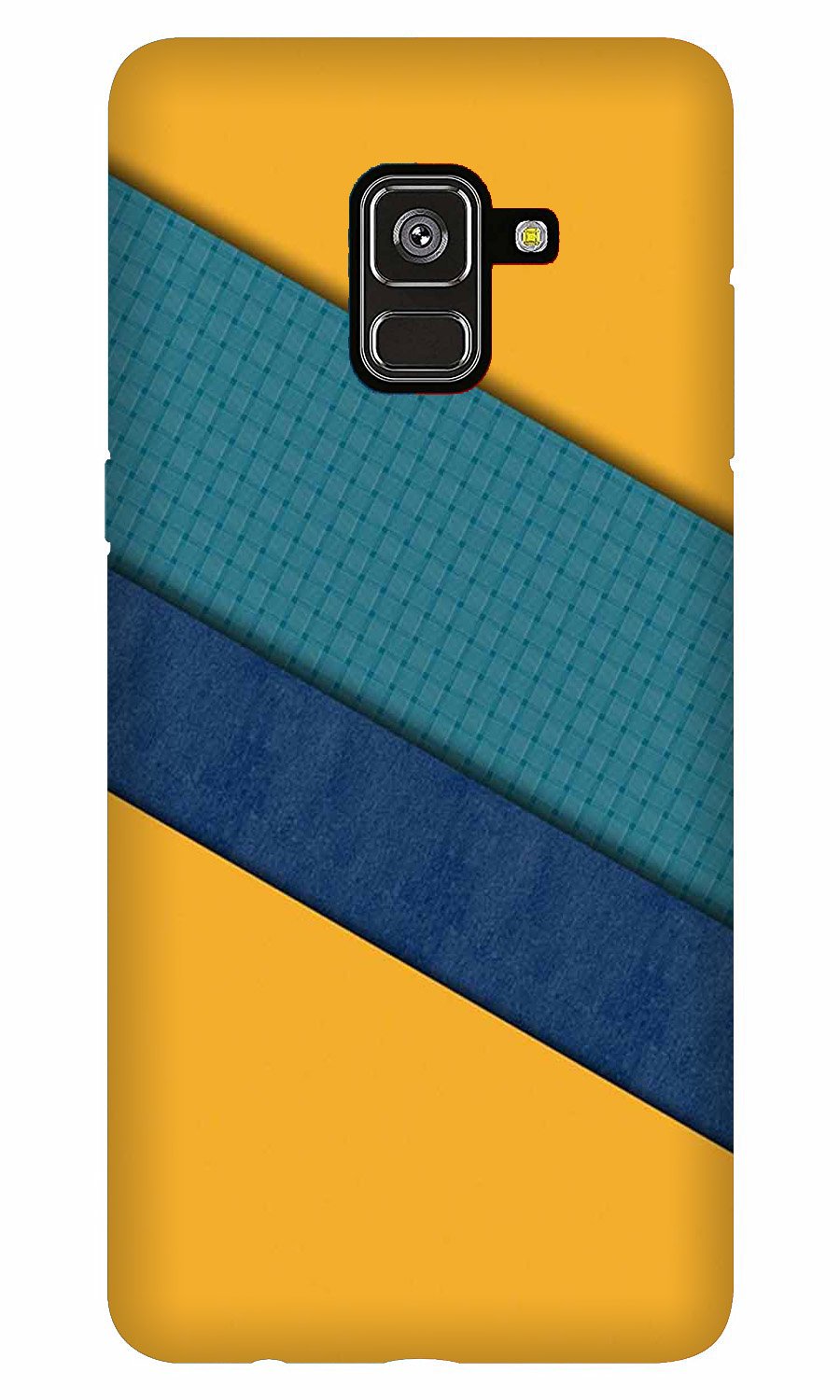 Diagonal Pattern Mobile Back Case for Galaxy A5 (2018) (Design - 370)