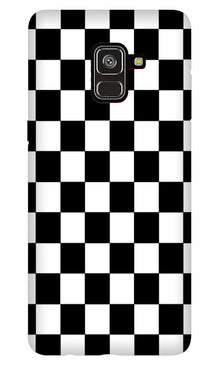 Black White Boxes Mobile Back Case for Galaxy A8 Plus   (Design - 372)