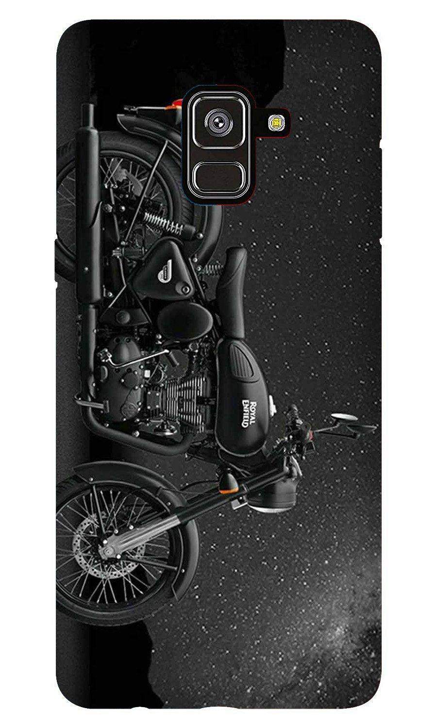 Royal Enfield Mobile Back Case for Galaxy A8 Plus   (Design - 381)