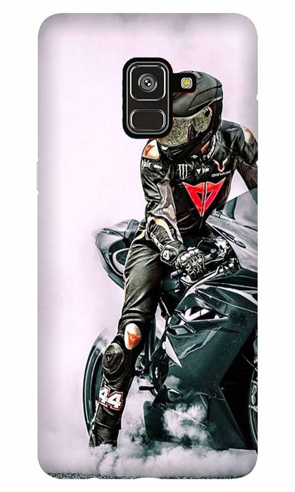 Biker Mobile Back Case for Galaxy A8 Plus   (Design - 383)