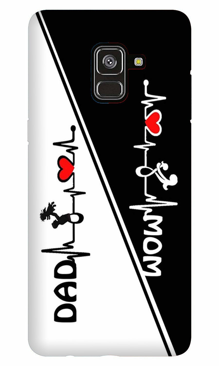 Love Mom Dad Mobile Back Case for Galaxy A8 Plus   (Design - 385)