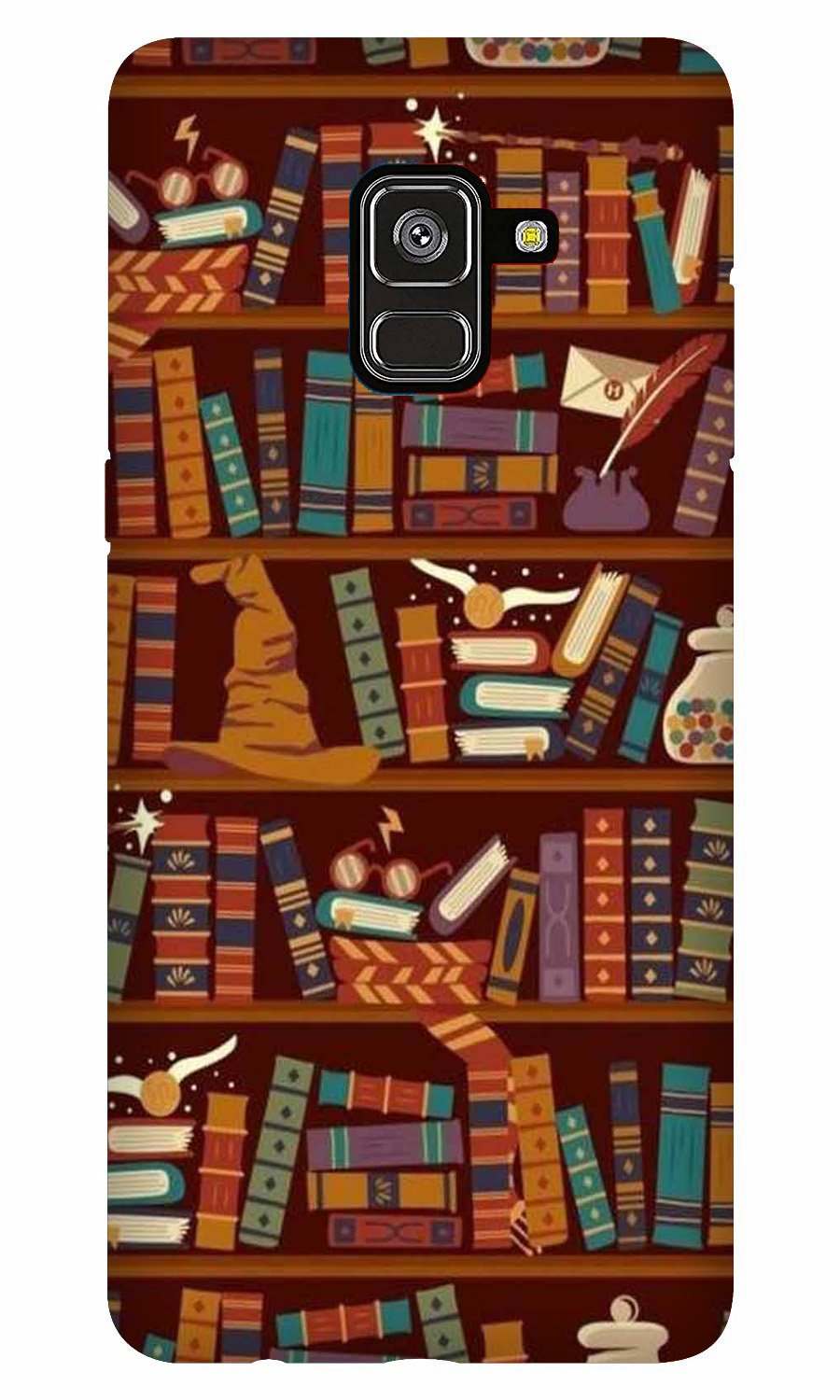 Book Shelf Mobile Back Case for Galaxy A8 Plus   (Design - 390)