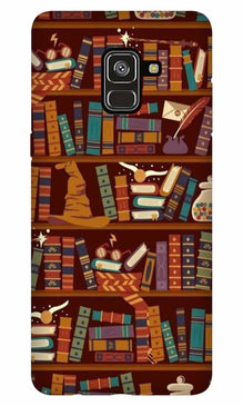 Book Shelf Mobile Back Case for Galaxy J6 / On6   (Design - 390)