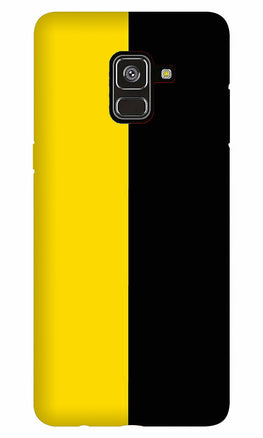 Black Yellow Pattern Mobile Back Case for Galaxy A5 (2018) (Design - 397)