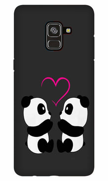 Panda Love Mobile Back Case for Galaxy A8 Plus   (Design - 398)