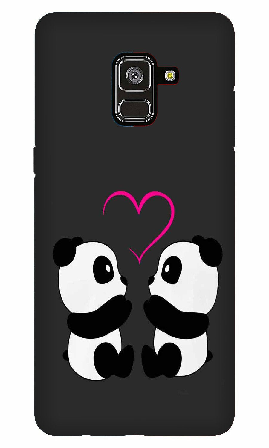Panda Love Mobile Back Case for Galaxy J6 / On6   (Design - 398)