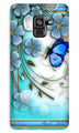 Blue Butterfly Case for Galaxy A8 Plus