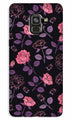 Rose Black Background Case for Galaxy A8 Plus