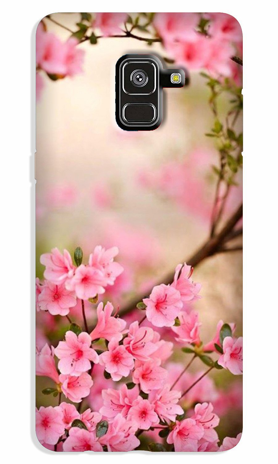 Pink flowers Case for Galaxy A8 Plus